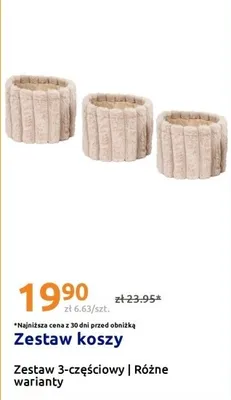 Zestaw koszy 3-pak promocja w Action