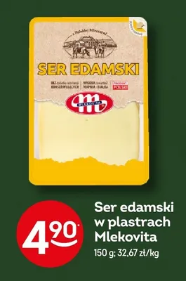 Ser edamski w plastrach Mlekovita promocja w Żabka