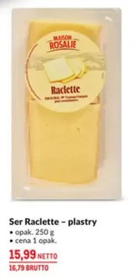 Ser Raclette - plastry promocja w Makro