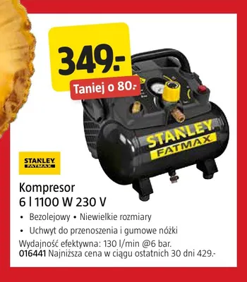 Kompresor 6 l Stanley Fatmax promocja w Jula