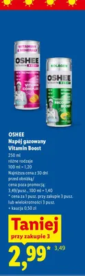 Napój gazowany Oshee Vitamin Boost Recovery promocja w Lidl