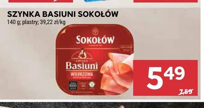 Szynka Basiuni Sokołów promocja w Stokrotka