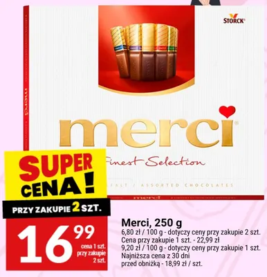 Czekoladki Merci Finest Selection promocja w Twój Market