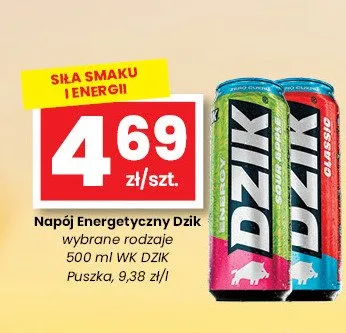 Napój energetyczny Dzik promocja w emma MARKET