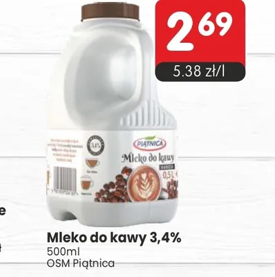 Mleko do kawy 3,4% promocja w Market Point