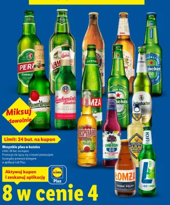 Piwa w butelce promocja w Lidl