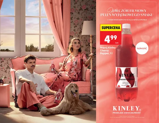 Napój Kinley Cherry Pepper, 1 l promocja w Biedronka