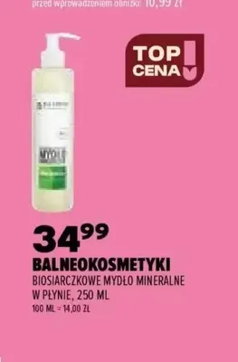 Biosiarczkowe mydło mineralne w płynie Balneokosmetyki promocja w Drogerie Natura