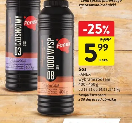 Sos Fanex 1000 Wysp promocja w Intermarche