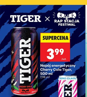 Napój energetyczny Tiger Cherry Cola promocja w Biedronka
