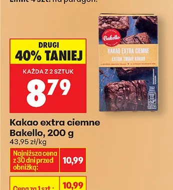 Kakao extra ciemne promocja w Biedronka