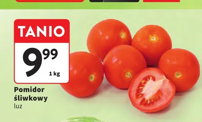 Pomidory śliwkowe promocja w Intermarche