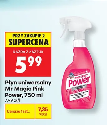Płyn uniwersalny Mr Magic Pink Power promocja w Biedronka