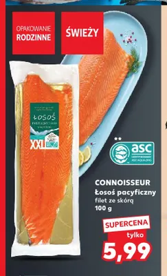 Łosoś pacyficzny filet ze skórą Connoisseur promocja w Kaufland