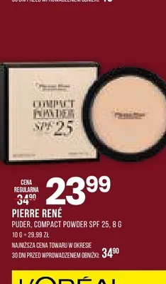 Puder PIERRE RENÉ Compact Powder SPF 25 promocja w Drogerie Natura