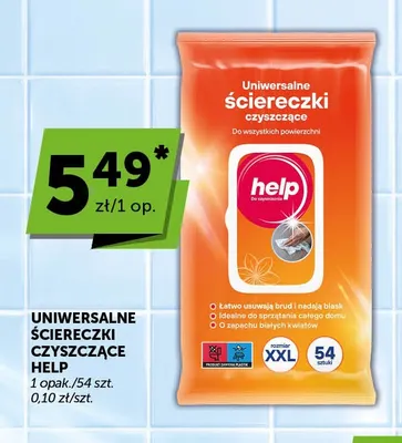 Uniwersalne ściereczki czyszczące Help promocja w ABC