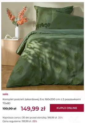 Komplet pościeli żakardowej Ero 160x200 cm z 2 poszewkami 70x80 Home & You promocja w home&you