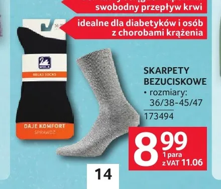 Skarpety bezuciskowe Relax Socks promocja w Selgros