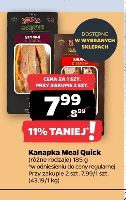 Kanapka Meal Quick promocja w Netto