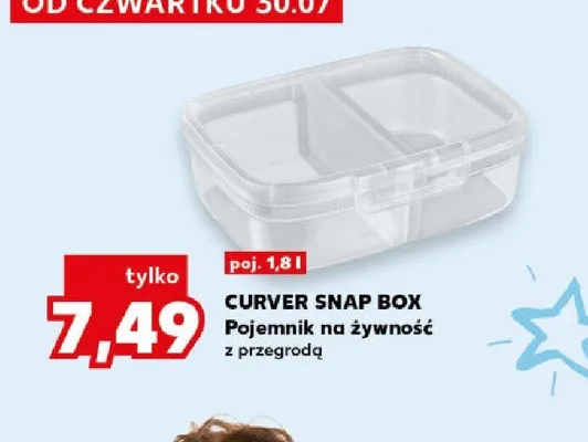 Pojemnik na żywność z przegrodą Curver Snap Box promocja w Kaufland