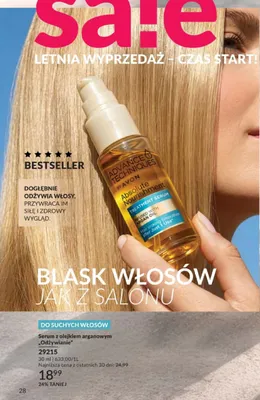 Serum do suchych włosów z olejkiem arganowym Odżywianie Avon Advance Techniques promocja w AVON