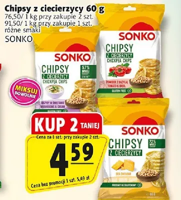 Chipsy z ciecierzycy promocja w Prim Market