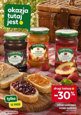 Dżem brzoskwiniowy niskosłodzony Gardinia promocja w Stokrotka