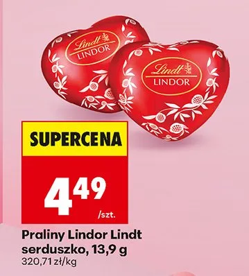Praliny Lindor serduszko promocja w Biedronka