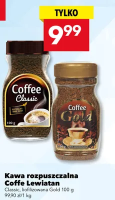 Kawa rozpuszczalna Classic liofilizowana promocja w LEWIATAN