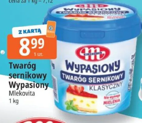 Twaróg sernikowy Wypasiony Mlekovita promocja w Leclerc