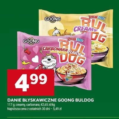 Danie błyskawiczne Goong Buldog Carbonara promocja w Stokrotka