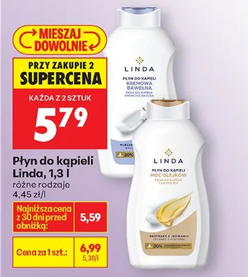 Płyn do kąpieli, różne rodzaje promocja w Biedronka