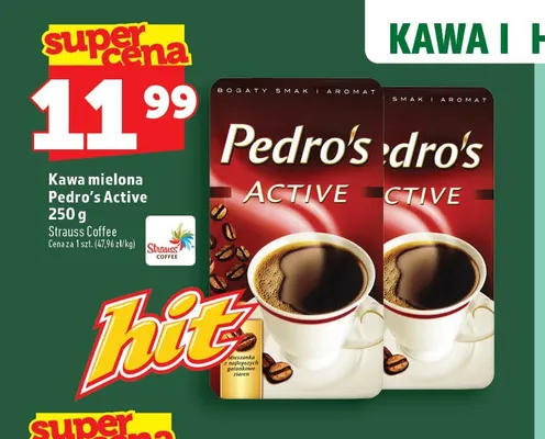 Kawa mielona Pedro's Active promocja w TOPAZ