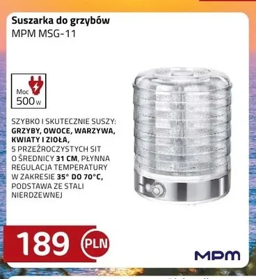 Suszarka do grzybów MPM promocja w kakto.pl
