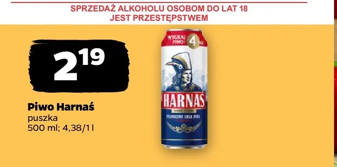 Piwo Harnaś promocja w Netto