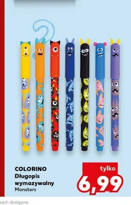 Długopis wymazywalny Colorino Monsters promocja w Kaufland