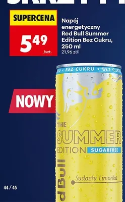 Napój energetyczny Red Bull Summer Edition Bez Cukru promocja w Biedronka