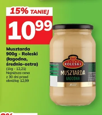 Musztarda łagodna Roleski promocja w Hitpol