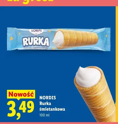 Lody Rurka śmietankowa Nordis promocja w Lidl