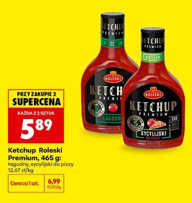 Ketchup Roleski Premium łagodny promocja w Biedronka