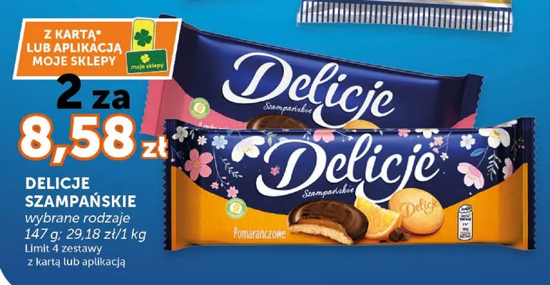 Ciastka Delicje Szampańskie promocja w Groszek