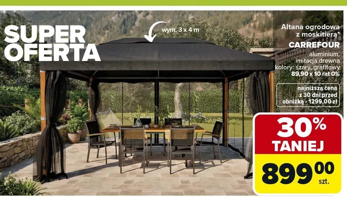 Altana ogrodowa z moskitierą promocja w Carrefour