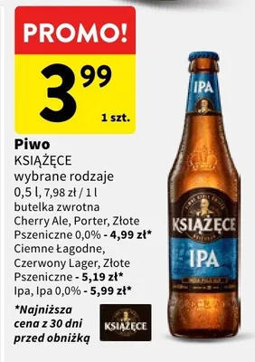 Piwo Książęce wybrane rodzaje promocja w Intermarche