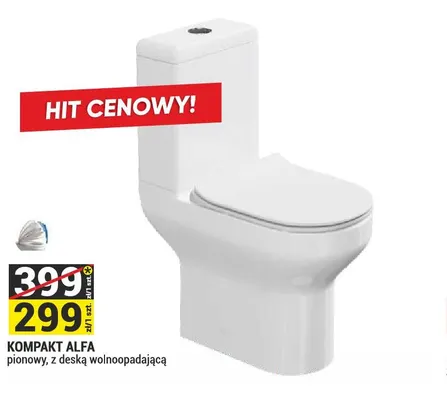 Kompakt Alfa pionowy z deską wolnoopadającą promocja w Merkury Market