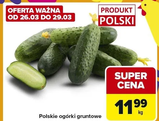 Polskie ogórki gruntowe promocja w Carrefour Express