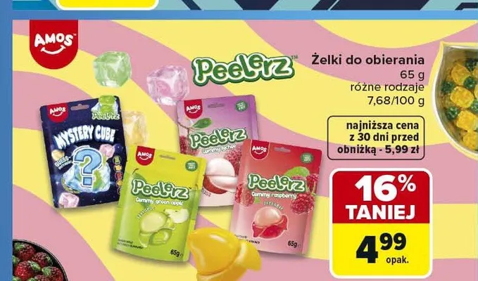 Żelki do obierania Peelerz AMOS promocja w Carrefour