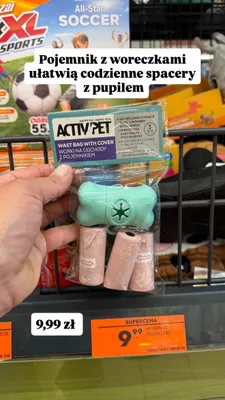 Worki na odchody z pojemnikiem ACTIV PET promocja w Biedronka