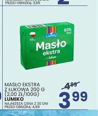 Masło Ekstra z Łukowa Lumiko promocja w Wafelek