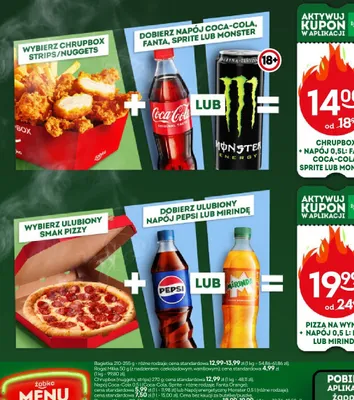 Pizza na wynos + napój 0,5l pepsi promocja w Żabka