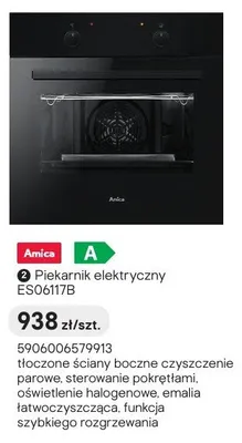 Piekarnik elektryczny Amica ES06117B promocja w Castorama